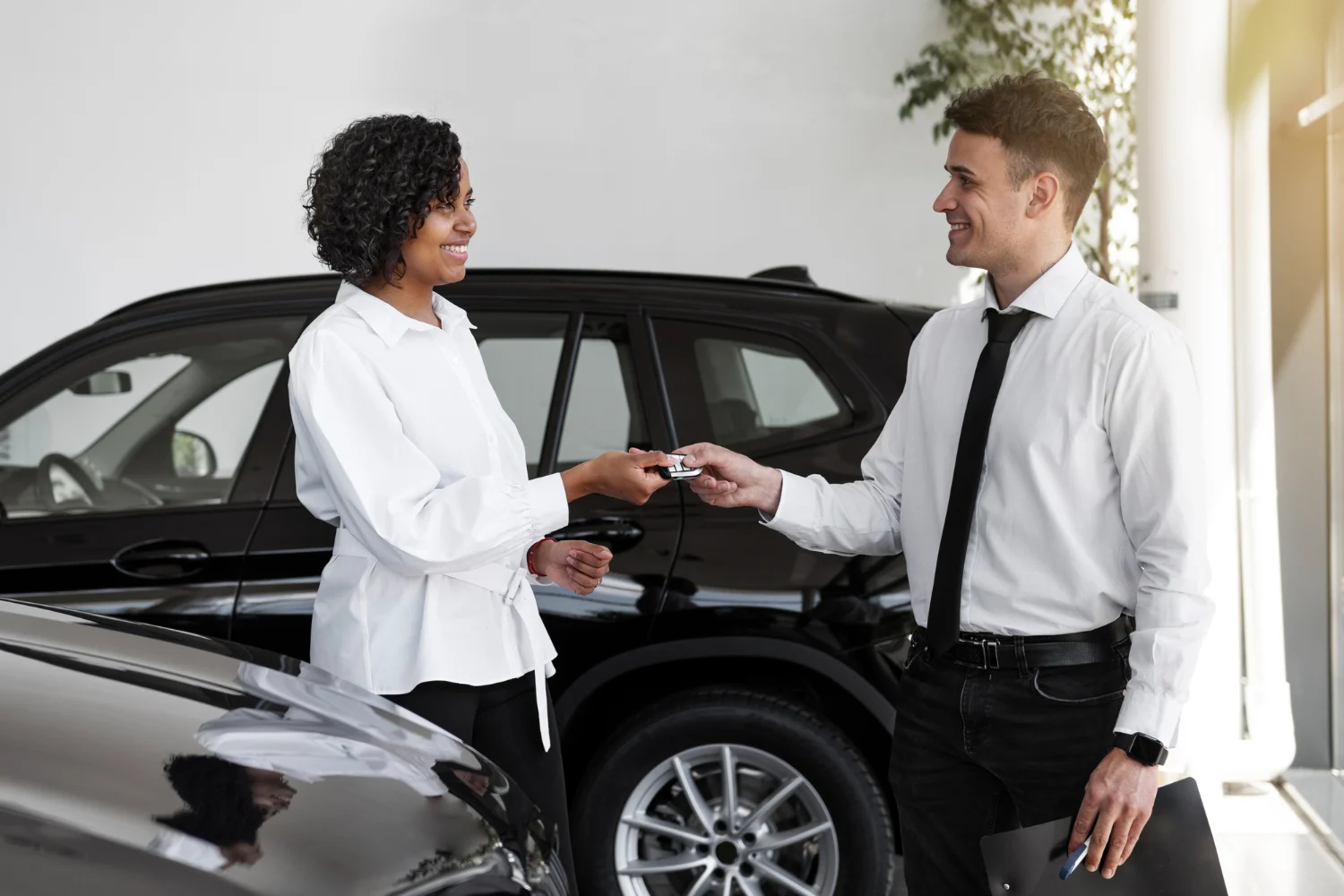 Chauffeur opening car door